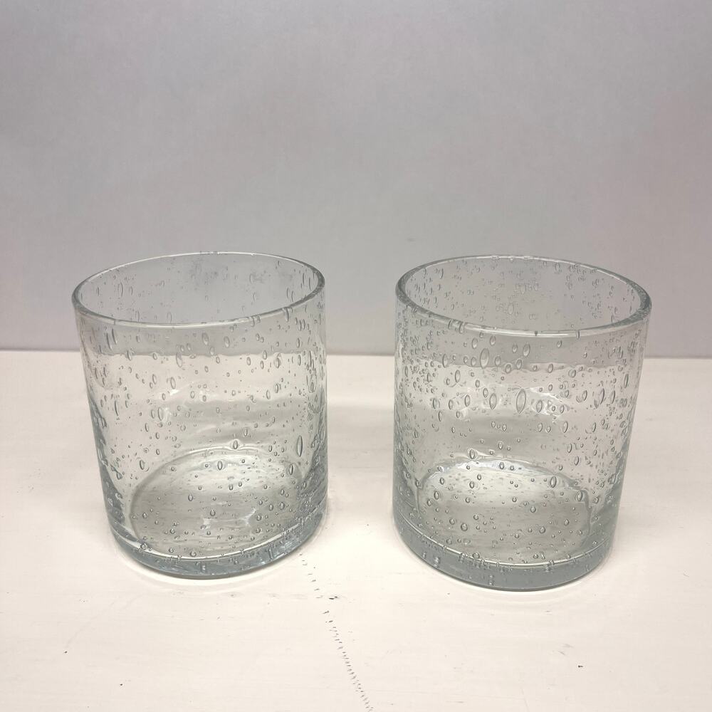 Tag Ltd Double Old Fashioned Bubble Glass Set of 2